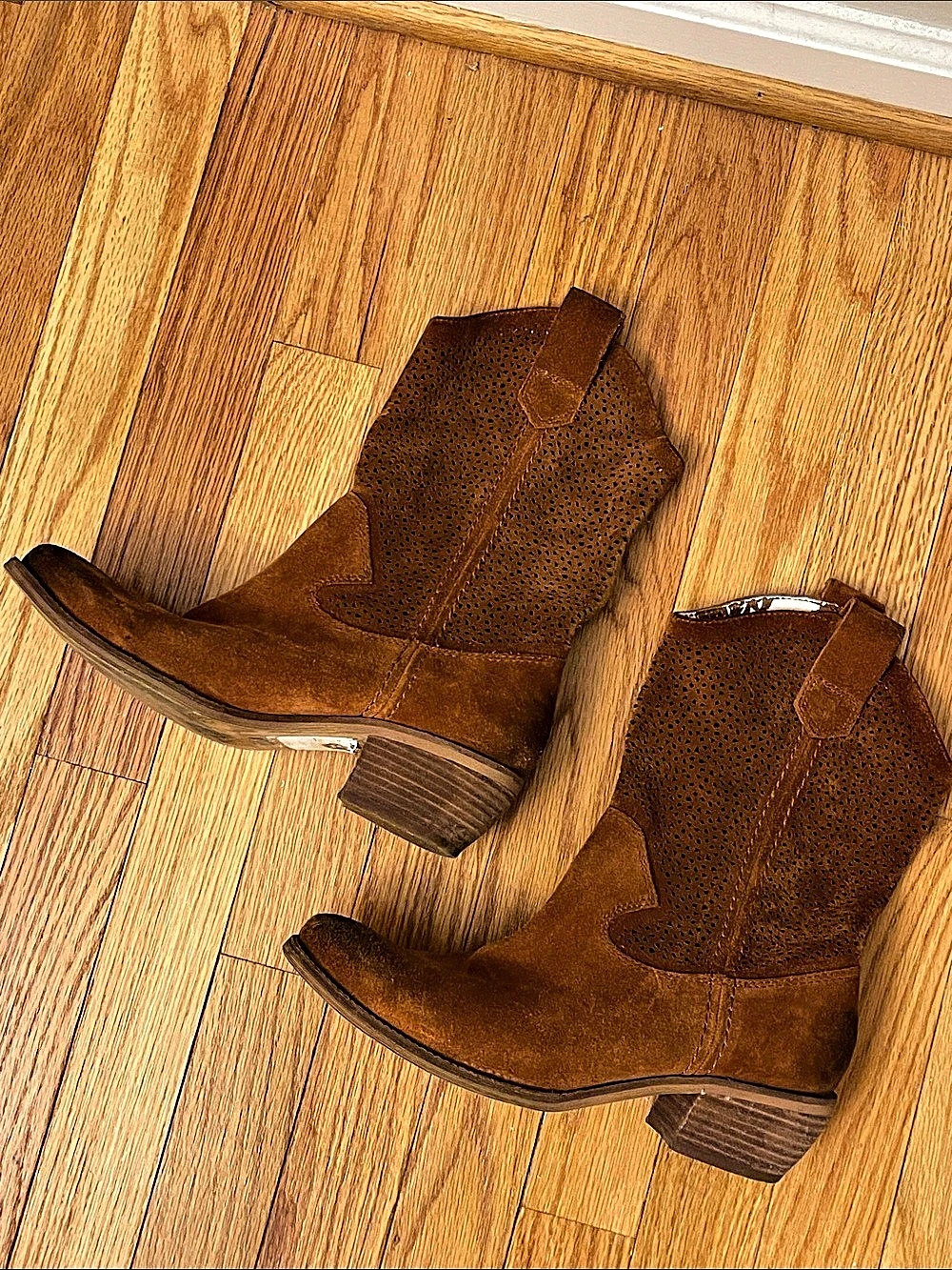 Women's Brown Western Heeled Boots